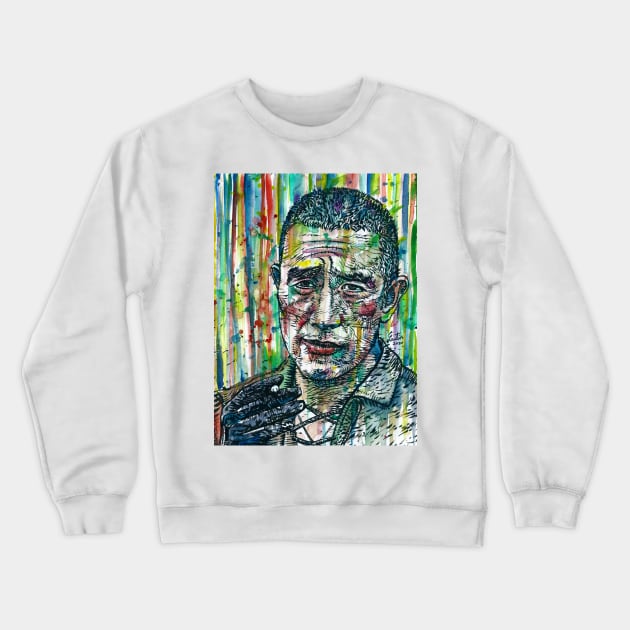 YUKIO MISHIMA watercolor and ink portrait.1 Crewneck Sweatshirt by lautir